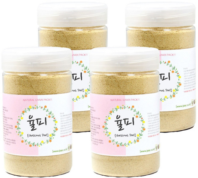 숲으로허브 천연곡물팩 율피가루 통 110g, 4개, 1개입