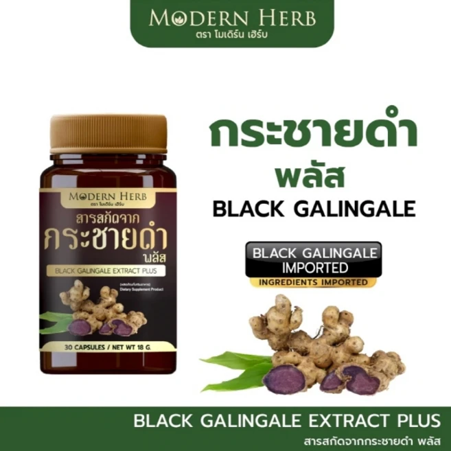 태국 검은생강 캡슐형 제품 프리미엄 끄라차이담 파비플로라 흑생강 캡슐 by Morder Herb, 1개, 30정 - 쿠팡