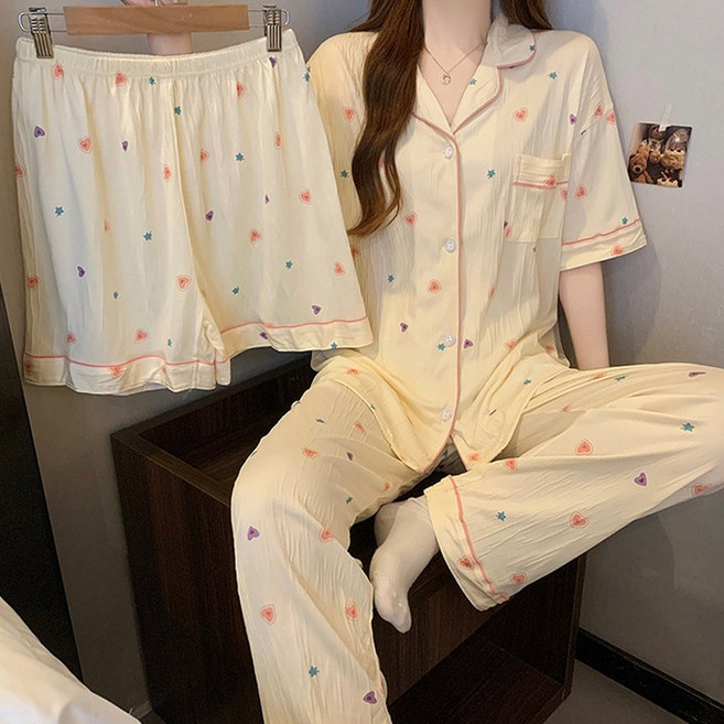 드마엘 덴시아 쓰리피스 파자마세트(9color)+델로나