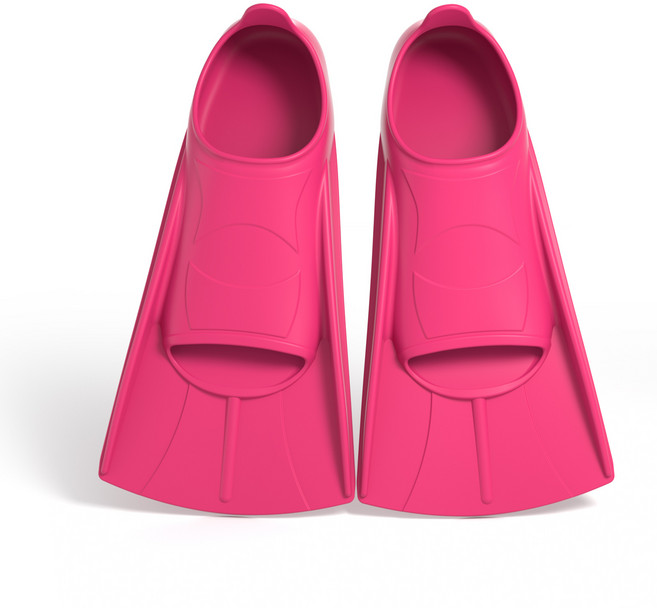 UPPERCUT 오리발 숏핀 프리다이빙 스노클링 남녀공용 수영오리발 수영훈련용품, 핑크