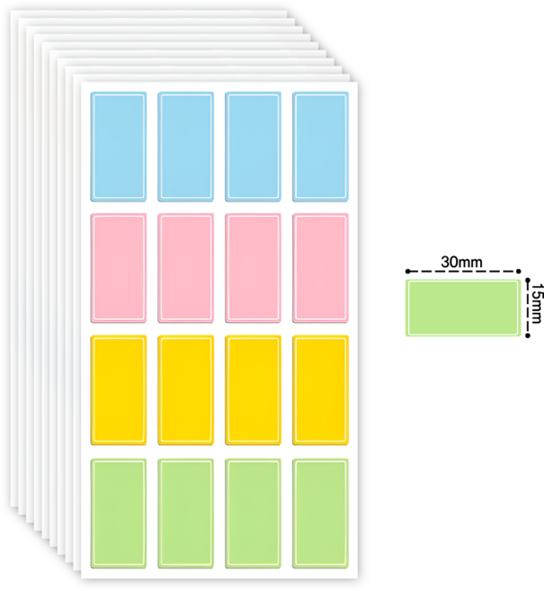 스노벨 탈부착이 편한 방수 네임 스티커, 1.소형(S1037) 160매, 1개