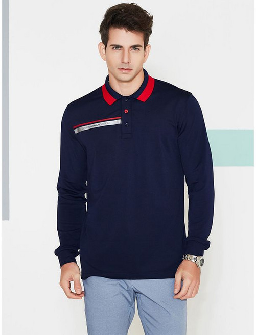 그렉노먼 남성 긴팔 카라 티셔츠 네이비 HMG17-TS101