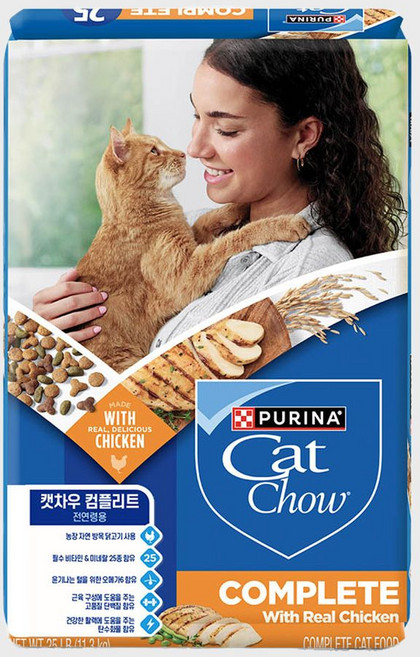 퓨리나 캣차우 11.3kg 컴플리트 고양이 사료, 1개, 닭