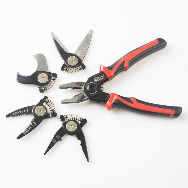 제이템 5in1 헤드교체형 다기능 만능 펜치 플라이어 세트, 1세트