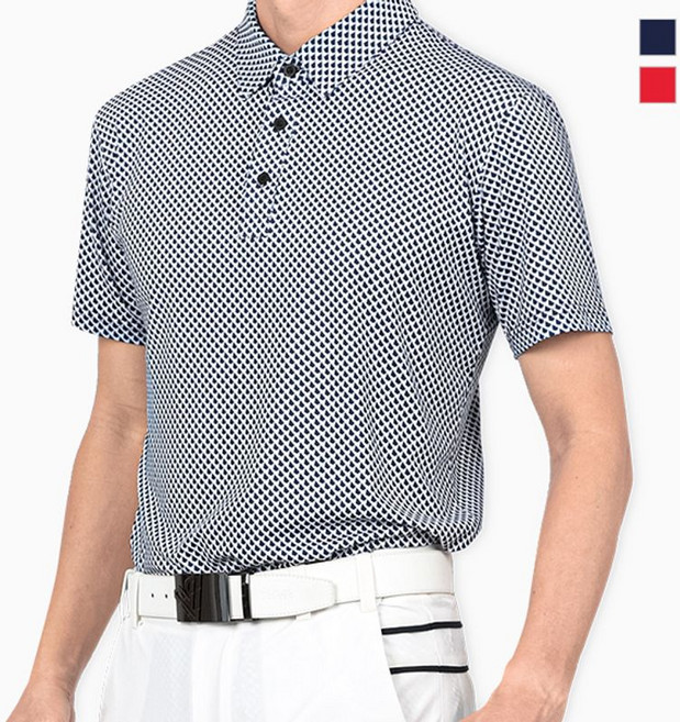 제로골프 MASTER BEAR 마스터베어 남성용 도트 스판 카라 PK 반팔티 Model No_M2-4B006