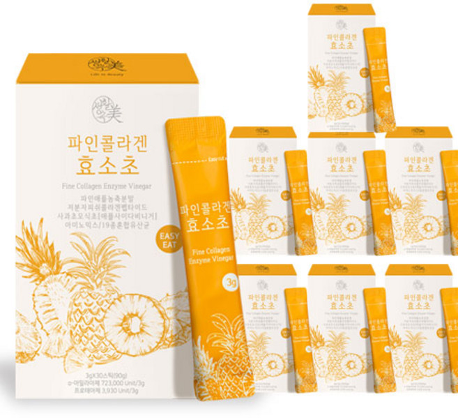 생활속미 파인콜라겐 효소초 1박스 30개입 자연 발효 식초, 90g
