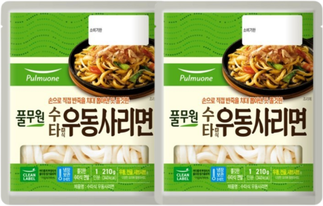 풀무원 수타우동사리면 210g, 2개