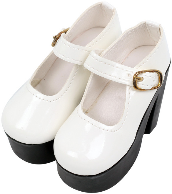 국내배송 60cm 구체관절인형용 신발, 화이트 플랫폼, 1개