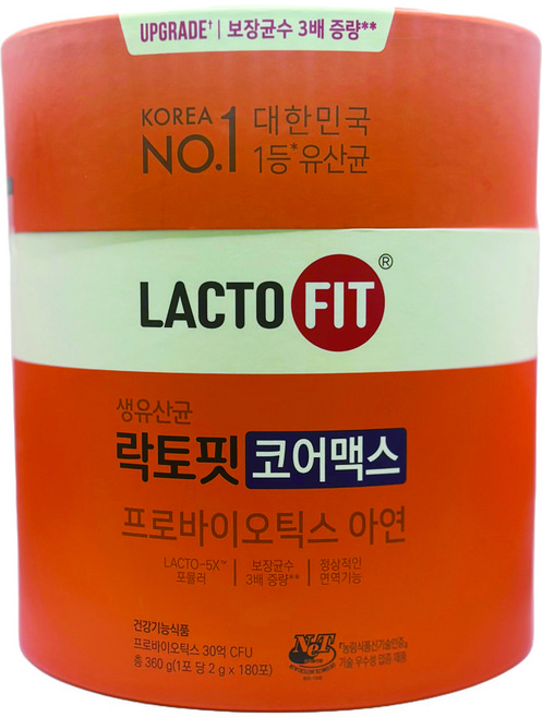 종근당건강 락토핏 코어맥스 유산균 프로바이오틱스, 360g, 1개