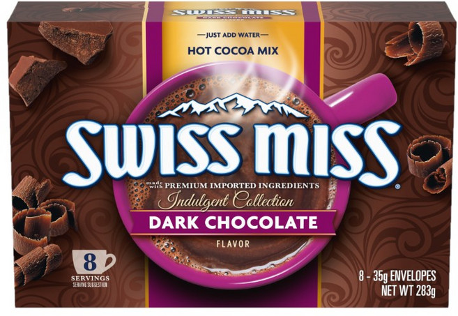 Swiss Miss 奶油餅乾風味熱可可粉 8份, 1個, 黑巧克力粉