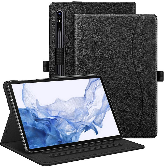 스냅케이스 빈스 북커버 가죽 케이스, 블랙