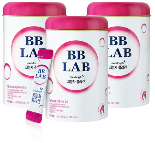 뉴트리원 저분자 비비랩 피쉬 콜라겐 2g x 30포, 60g, 3개
