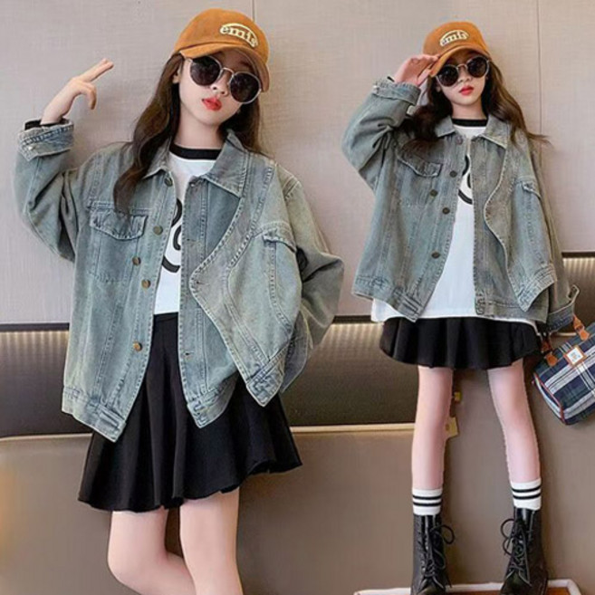 헬로가든 프론트더블 청자켓