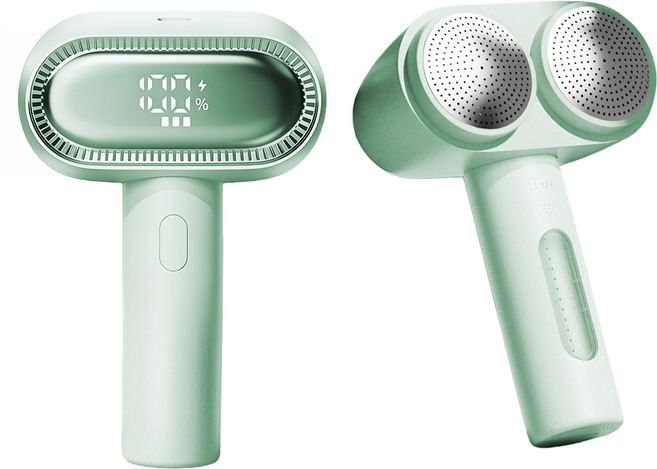 CCAGU 무선 보풀제거기 세탁소용 1위 듀얼 휴대용 3단조절 니트 이불 옷 보플제거기, 그린