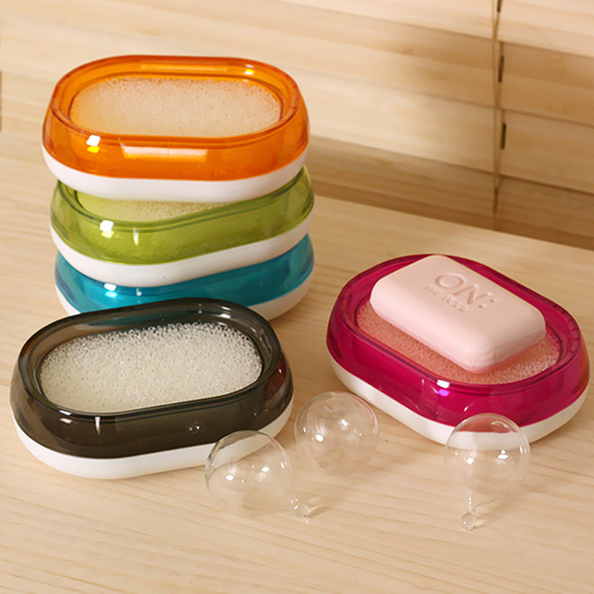 썬즈코리아 스펀지 물빠짐 비누받침대 케이스_5종, 1개, 그레이