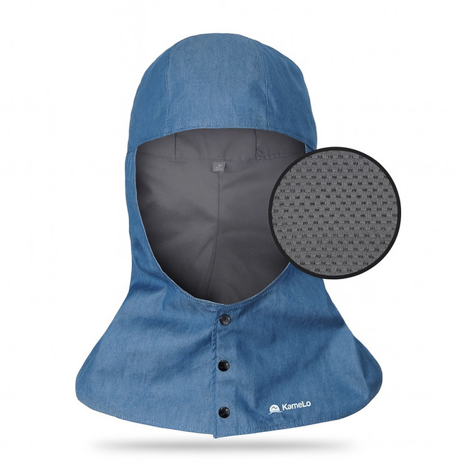 카멜로 여름 신소재 통기 향균 용접두건 용접용품 보호구 두건 AH-2ATB, 1개, M