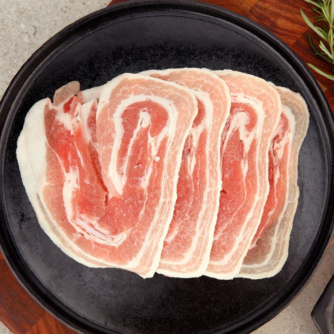 [오초록] 국내산 대패 꽃 삼겹살 800g(400g x 2팩) / 한돈 꽃삼겹 대패 삼겹살 냉삼, 1박스, 800g