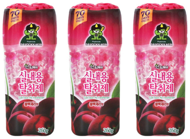 산도깨비 실내용 탈취제 260g, 3개