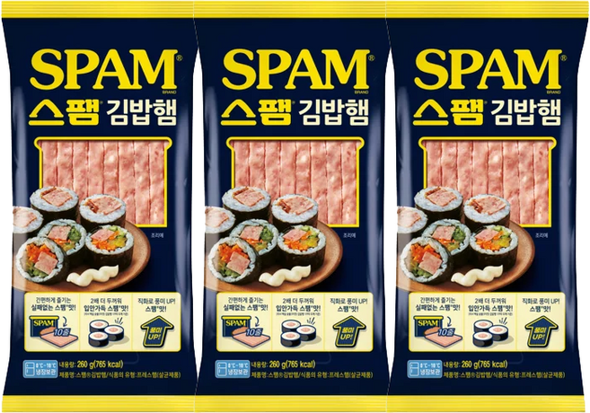 스팸 김밥햄 260g, 3개