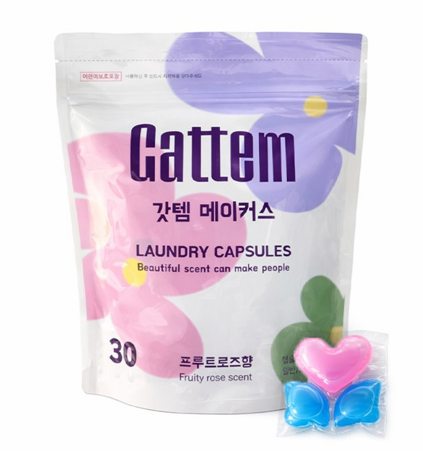 갓템메이커스 퍼퓸 캡슐세제 프루트로즈향 올인원, 1개, 30개입