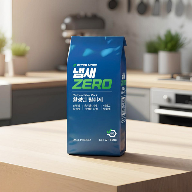 필터모아 음식물 처리기 필터 활성탄 리필 교체 쉘퍼 휴렉 스마트카라 에코체 에콥 블루벤트 호환 500g 1팩