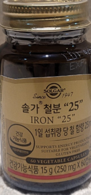 솔가 철분 25, 60정, 1개