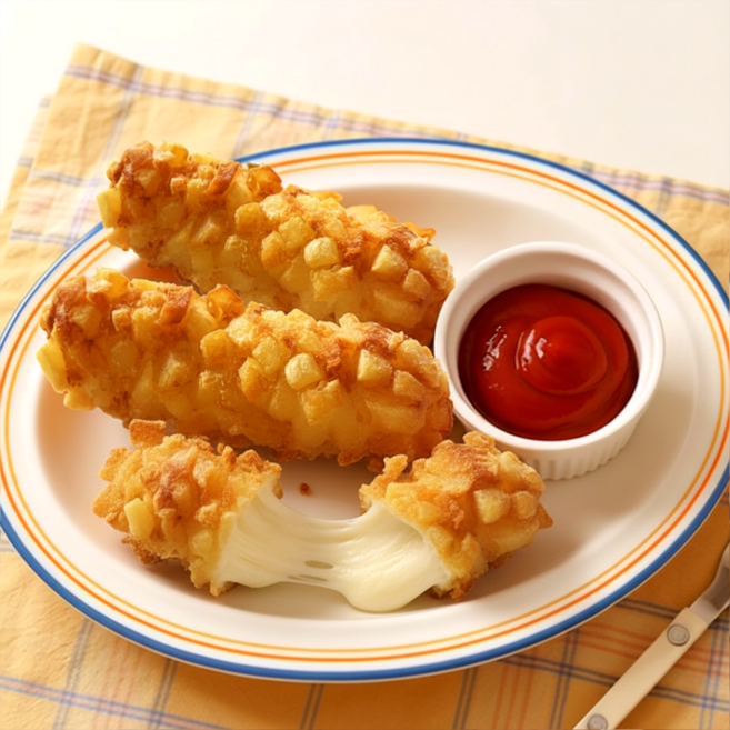 고고미 감자 모짜 치즈스틱 (65g X 10개) +리얼 망고바 1개 에어프라이어 조리 가능, 650g, 1봉