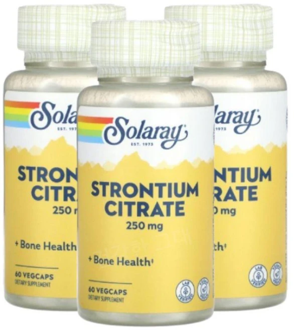 쏠라레이 스트론튬 시트레이트 250mg 60 베지캡슐, 3개, 60정 - 쿠팡