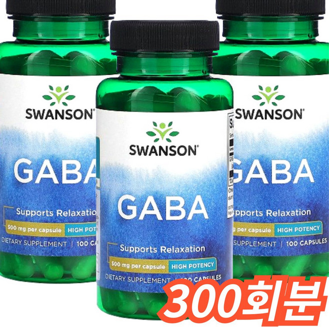 스완슨 가바 500mg 캡슐, 300회분, 1개