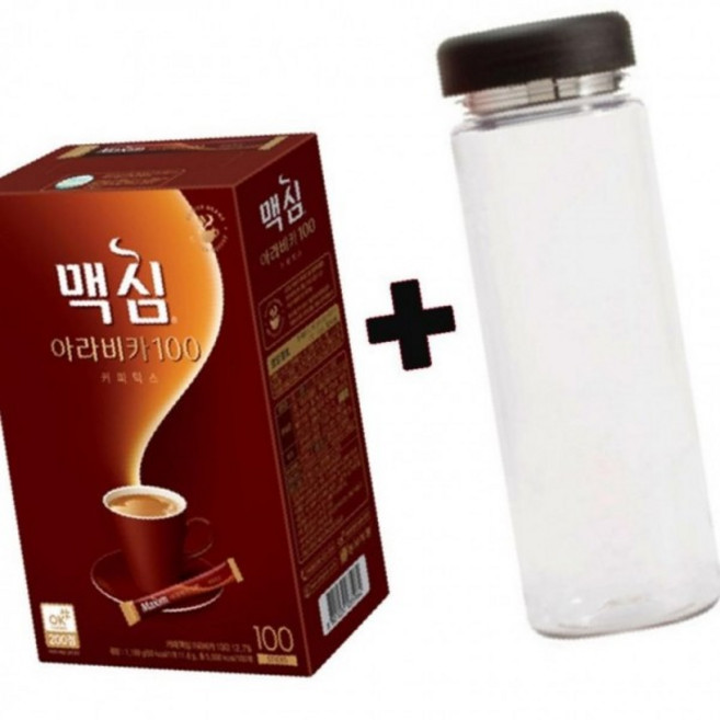 믹스커피 맥심 아라비카100 커피믹스 100개 x1개+워터보틀
