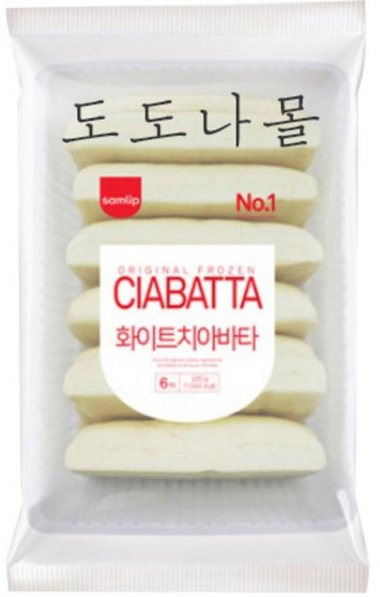 [도도나몰] 삼립 냉동 화이트 치아바타, 70g, 6개