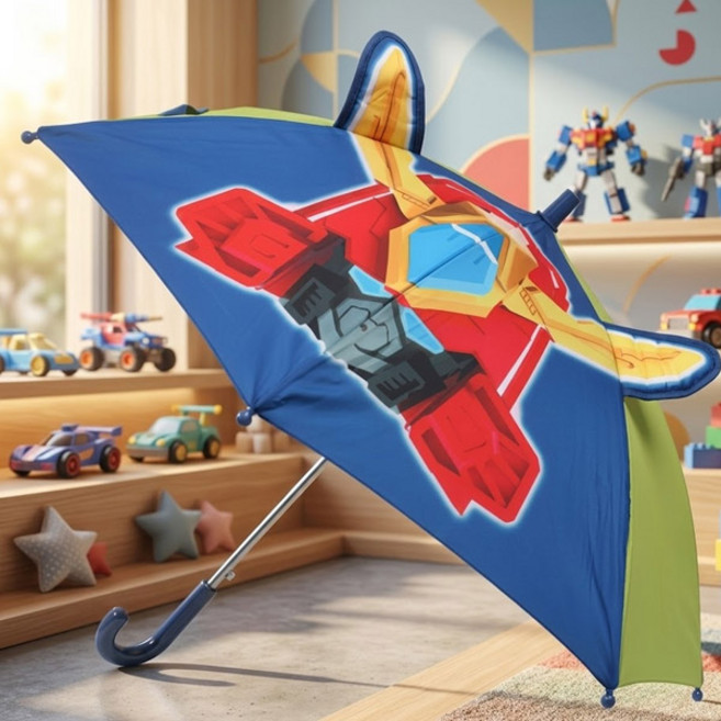 헬로카봇 비 오는 날이 즐거운 로봇 캐릭터 잘보여 입체 우산 아동 장우산 초등학생 선물