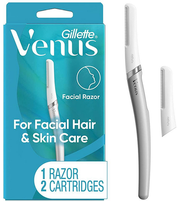 질레트 비너스 페이셜 면도기 리필 더마플란팅 각질 제거 교체용 블레이드 4개 세트, Dermaplane Razor