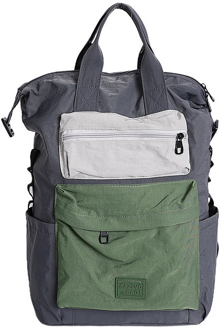 리뉴보 초경량 멀티포켓 캔버스 백팩 학생 고학년 학원가방 보조가방