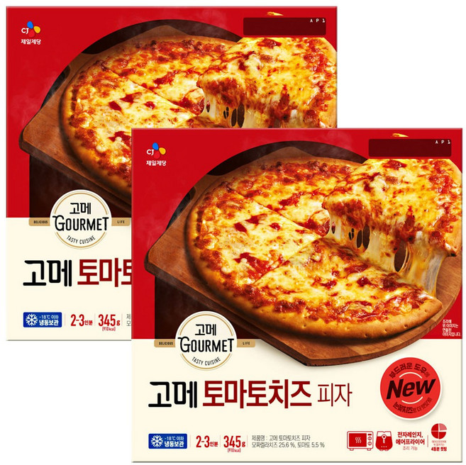 고메 토마토치즈 피자, 345g, 2개