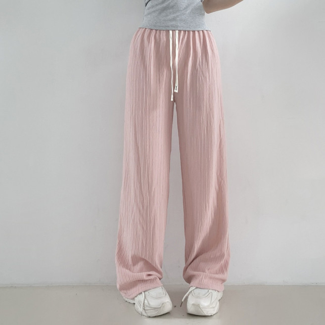 제이앤썸 플리츠 와이드 밴딩 팬츠 주름 통바지 일자핏 롱 바지 무지 봄 여름