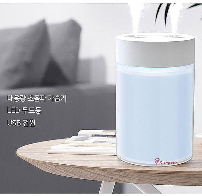 초음파가습기 통세척 무소음 대형 추천 대용량 편한 필터없는 무드등 상부급수 거실 책상용 원룸 청소 습도조절q, 초음파가습기 통세척 무소음 대형 추천 대용량 편한 필터