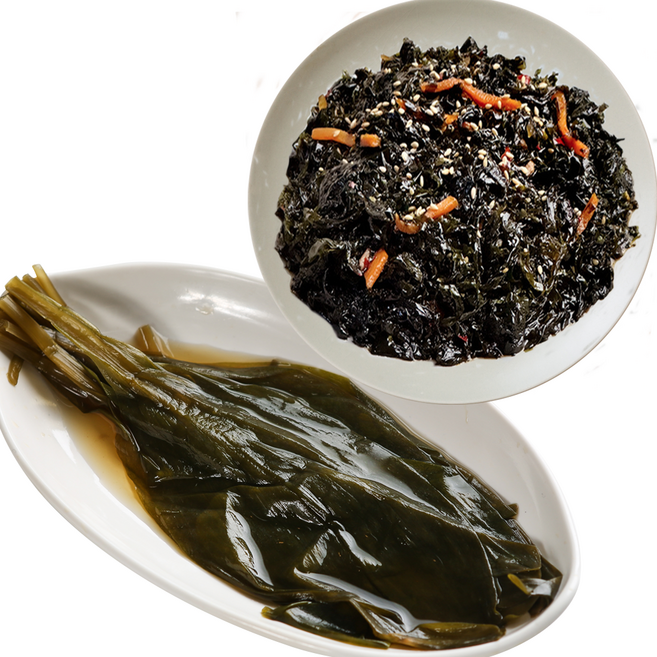선미식가 국내산 100% 파래무침 1kg + 국내생산 명이나물 장아찌 1kg, 2개