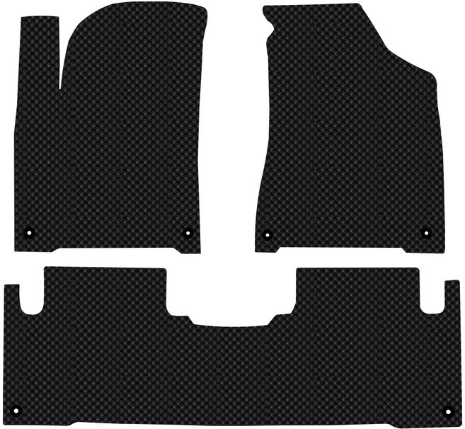 DXSOAUTO 코란도C (2010~2018) 전용 3D 엠보싱 차세대 고무매트 1열2열 세트, 블랙, 312 코란도C