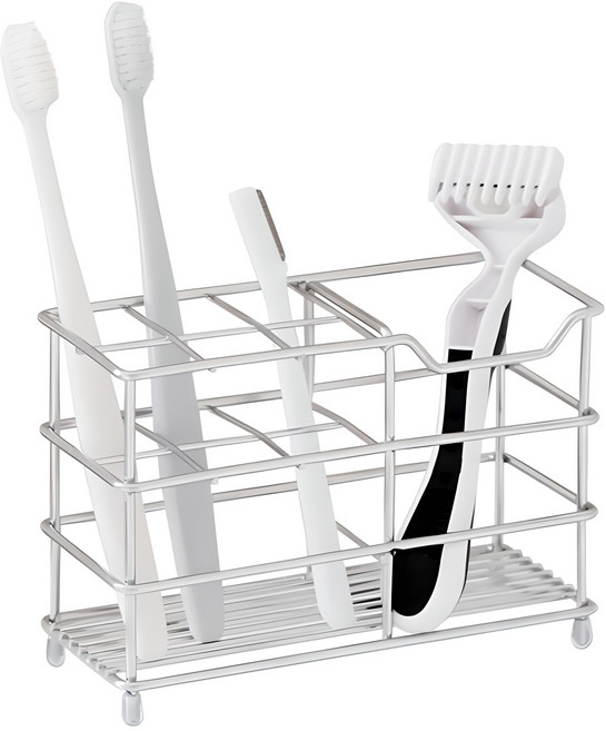 네이쳐리빙 스텐꽂이 칫솔 치약 거치대, 1개