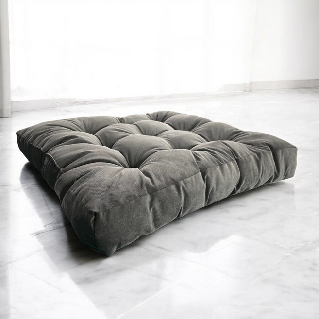 특대형방석 65cm 두꺼운 방석 등받이 의자 명상방석 쇼파 절방석 기도방석 큰방석, 65챠콜