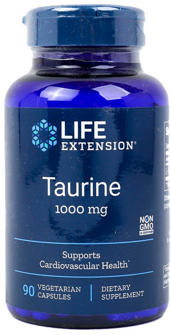 LIFE EXTENSION 牛磺酸素食膠囊 1000mg, 90顆, 1罐
