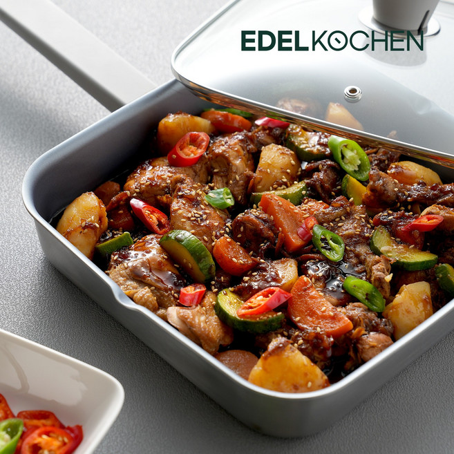 에델코첸 통3중 정사각 멀티팬 23cm (실버), 1개