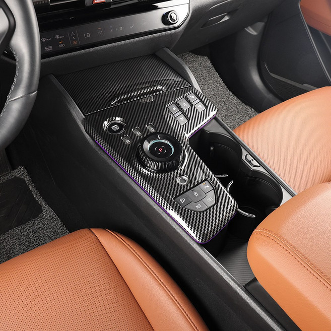 유투카 호환 스포티지 페이스리프트 튜닝 기어패널 커버 카본 몰딩 자동차 악세사리 용품, (다이얼식) 기어패널 커버-PE 카본, 기타