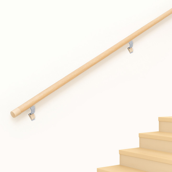 병원 요양원 장애인 노약자 계단손잡이 알미늄 오크핸드레일 계단난간손잡이 벽부형, 오크색상, 1세트