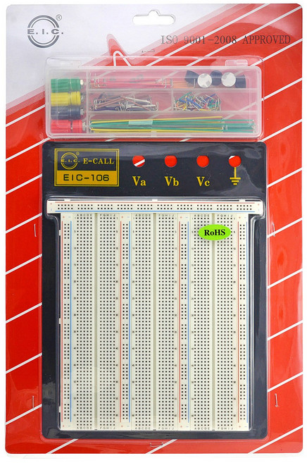 E-CALL EIC-106J 브레드보드 빵판 (점퍼와이어 포함) Breadboard, 단품, 1세트