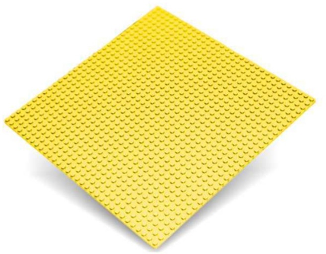 相容樂高 32x32 小顆粒積木底板, 黃色, 1個