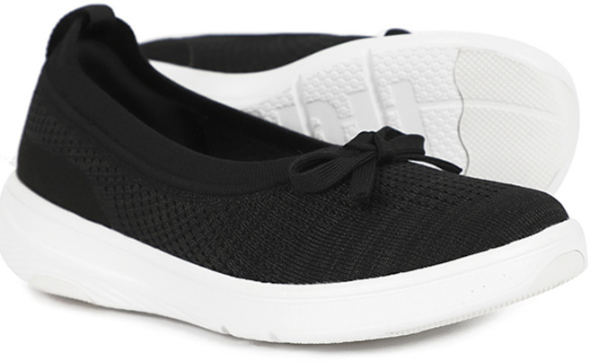 핏플랍 슈퍼-Q 보우 니트 발레리나 플랫폼 여성 슈즈 (JH8-001)