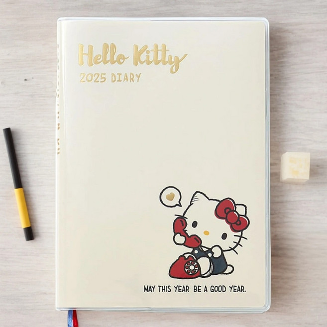 일본 산리오 헬로 키티 B6 다이어리 월간 먼슬리 위클리 플래너 수첩, 1개, 혼합