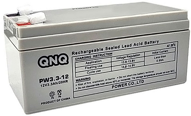 [연축전지] QNQ PW3.3-12 12V 3.3Ah, 1개, 1개입